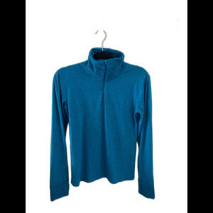 NILS Women's Quarter Zip Long Sleeve Pullover Lightweight Knit Base Layer Blue M